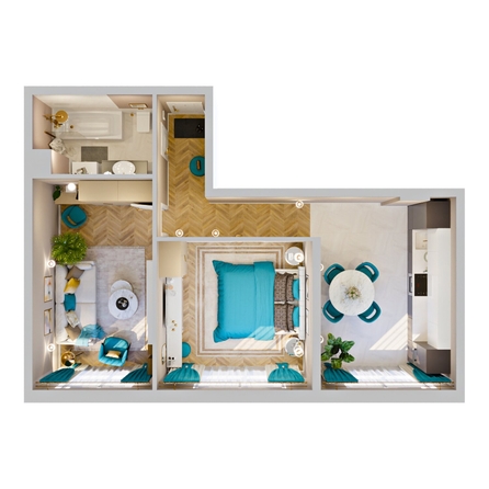 
  Продается 2-комн. квартира 51.6 м², в ЖК Клубный дом РиверАнг. Фото 2.
