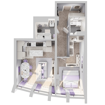 
  Продается 1-комн. квартира 60.65 м², в ЖК Звезды, дом 1. Фото 2.