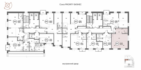 
  Продается 2-комн. квартира 53.37 м², в ЖК СОЮЗ ПРИОРИТИ МАХ, д. 4. Фото 2.