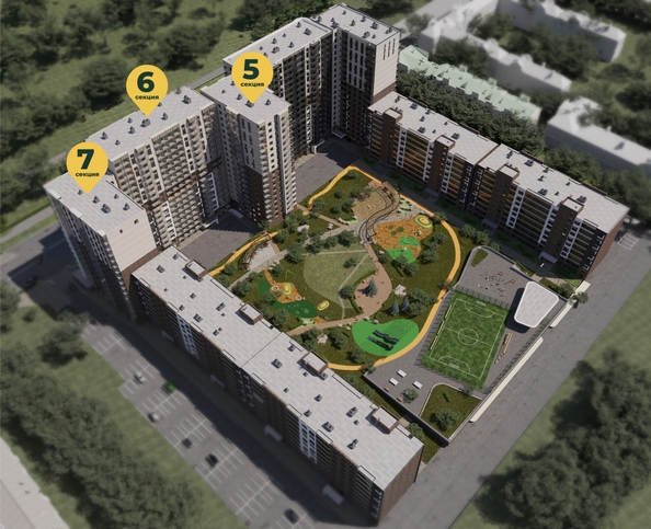 
  Продается 1-комн. квартира 46.74 м², в ЖК Семья, 3 очередь, б/с 5. Фото 13.