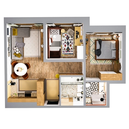 
  Продается 3-комн. квартира 63.04 м², в ЖК Стрижи Сити, блок-секции 6,7. Фото 1.