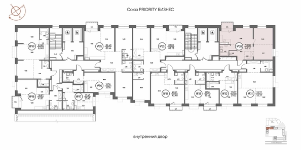 
  Продается 2-комн. квартира 62.12 м², в ЖК СОЮЗ ПРИОРИТИ МАХ, д. 4. Фото 8.