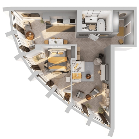 
  Продается 2-комн. квартира 63.59 м², в ЖК Звезды, дом 2. Фото 2.