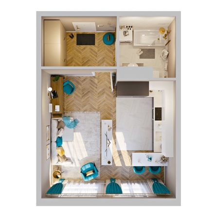 
  Продается 1-комн. квартира 33.82 м², в ЖК Клубный дом РиверАнг. Фото 2.