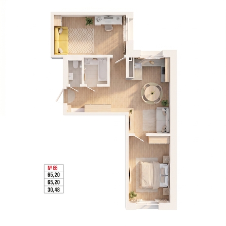
  Продается 2-комн. квартира 61.3 м², в ЖК Стрижи Сити, блок-секции 6,7. Фото 5.