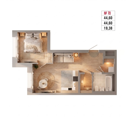 
  Продается 2-комн. квартира 40.6 м², в ЖК Стрижи Сити, блок-секции 6,7. Фото 5.