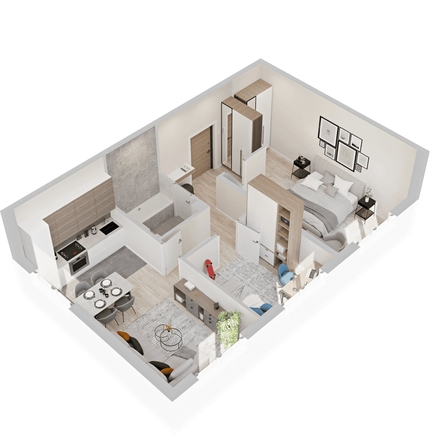 
  Продается 2-комн. квартира 58.1 м², в  ЖиВой комплекс на Кузьмихе. Фото 1.