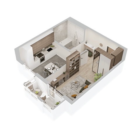 
  Продается 1-комн. квартира 40.37 м², в  ЖиВой комплекс на Кузьмихе. Фото 1.