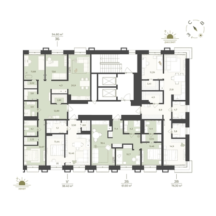 
  Продается 2-комн. квартира 76.3 м², в ЖК Верба. Фото 1.