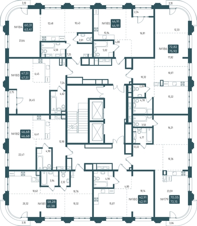 
  Продается 1-комн. квартира 44.91 м², в ЖК Бродский, 1-я очередь. Фото 1.