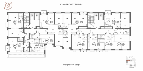 
  Продается 2-комн. квартира 53.37 м², в ЖК СОЮЗ ПРИОРИТИ МАХ, д. 4. Фото 13.