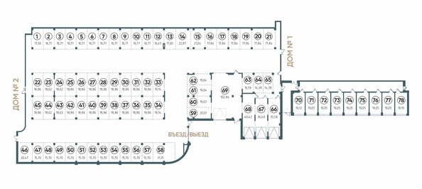 
  Продается парковка 19.05 м², в ЖК Бродский, 1-я очередь. Фото 1.