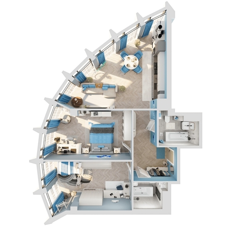 
  Продается 3-комн. квартира 90.83 м², в ЖК Звезды, дом 2. Фото 2.