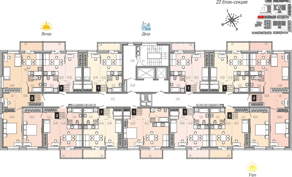 
  Продается 2-комн. квартира 64.08 м², в ЖК Мега, дом 8. Фото 12.