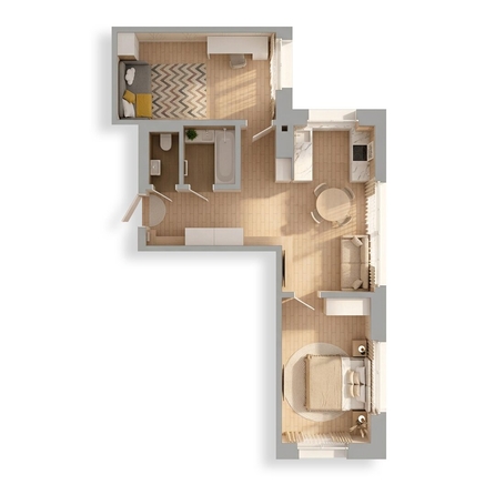 
  Продается 2-комн. квартира 61.3 м², в ЖК Стрижи Сити, блок-секции 6,7. Фото 3.