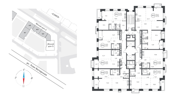 
  Продается 2-комн. квартира 54.08 м², в ЖК СОЮЗ Приорити, дом 5. Фото 1.