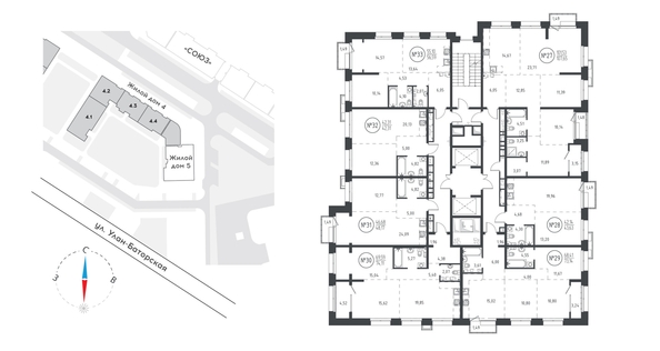 
  Продается 4-комн. квартира 107.28 м², в ЖК СОЮЗ Приорити, дом 5. Фото 1.