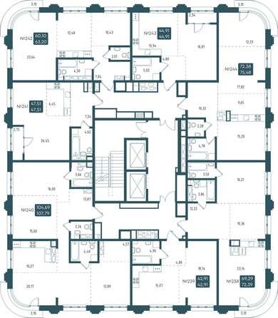 
  Продается 1-комн. квартира 47.51 м², в ЖК Бродский, 1-я очередь. Фото 1.