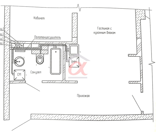 
   Продам 2-комнатную, 55.7 м², Веры Волошиной ул, 38а

. Фото 32.