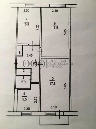 
   Продам 3-комнатную, 62 м², Октябрьский (Ноградский) тер, 69

. Фото 3.