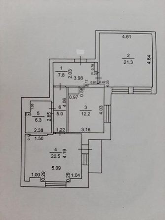 
   Продам 3-комнатную, 73 м², Шахтеров (Гравелит) тер, 74Б

. Фото 6.