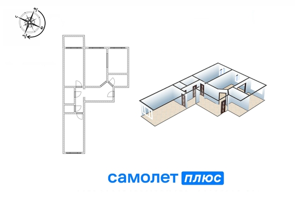 
   Продам 3-комнатную, 79.8 м², Космическая (Космический) тер, 24

. Фото 8.