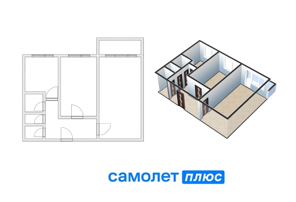 
   Продам 2-комнатную, 43.6 м², Ленина (Горняк) тер, 63А

. Фото 8.