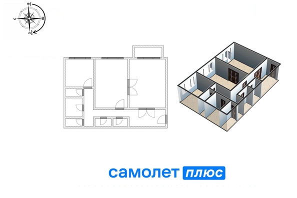 
   Продам 2-комнатную, 58.7 м², Весенняя тер, 24

. Фото 7.