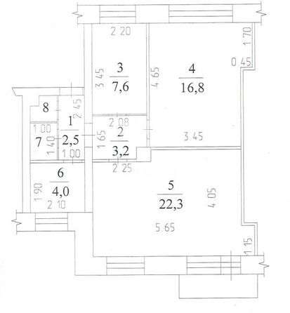 
   Продам 2-комнатную, 58.6 м², Черняховского ул, 3

. Фото 1.