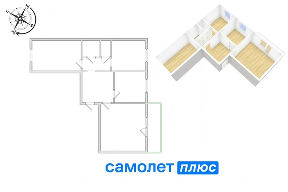 
   Продам студию, 62.2 м², Московский - Комсомольский тер, 15

. Фото 7.