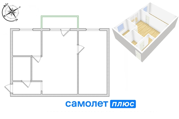 
   Продам 2-комнатную, 44 м², Сарыгина ул, 28

. Фото 20.