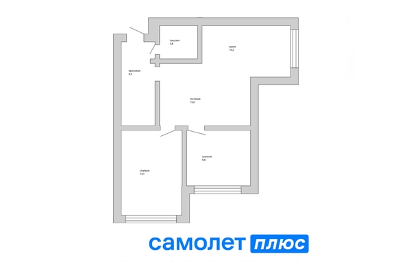 
   Продам 3-комнатную, 60.7 м², Дружбы ул, 30/1

. Фото 2.