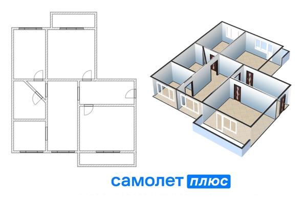 
  Продается 4-комн. квартира, 87.4 м², Октябрьский пр-кт, д. 20В
. Фото 2.