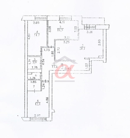 
   Продам 3-комнатную, 80 м², Шахтеров пр-кт, 74в

. Фото 24.