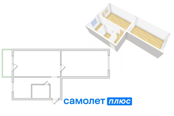 
   Продам 2-комнатную, 46.8 м², Ленина пр-кт, 139б

. Фото 20.