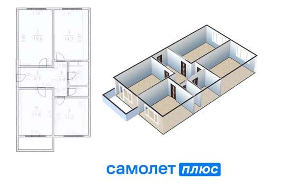 
  Продается 3-комн. квартира, 77.7 м², 40 лет Октября ул, д. 5
. Фото 24.