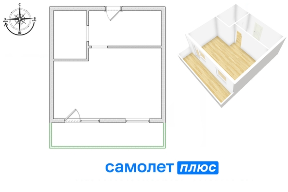 
   Продам 1-комнатную, 32.9 м², Кемерово-Сити, дом 33

. Фото 26.