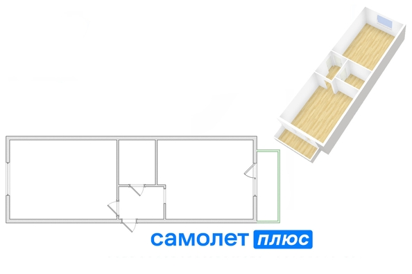 
  Продается 2-комн. квартира, 56.2 м², Дегтярева ул, д. 3
. Фото 2.
