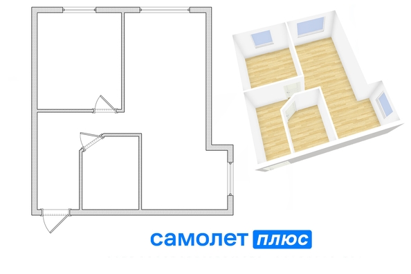 
   Продам 2-комнатную, 43.1 м², Осенний б-р, 1

. Фото 20.