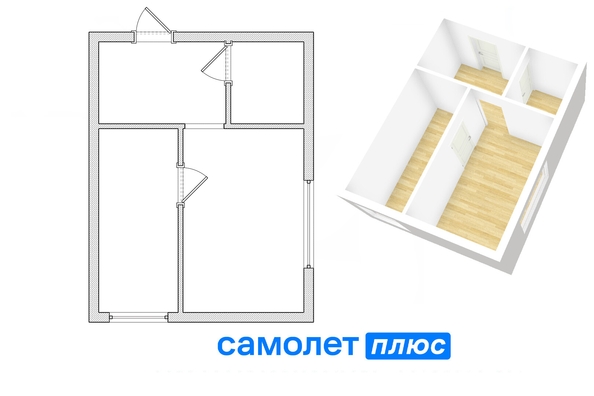 
   Продам 2-комнатную, 22.3 м², Рекордная ул, 2а

. Фото 2.