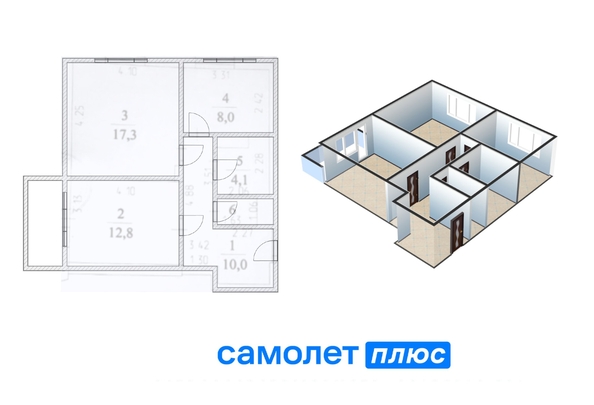 
   Продам 2-комнатную, 53.9 м², Тухачевского ул, 49Б

. Фото 2.