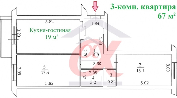 
   Продам 3-комнатную, 66.8 м², Тухачевского ул, 29Б

. Фото 27.