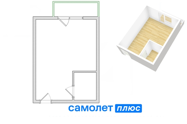 
   Продам 1-комнатную, 24.8 м², Дегтярева ул, 7

. Фото 2.