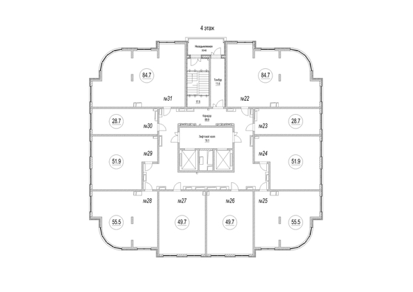 
   Продам 3-комнатную, 84.7 м², Панорама, (Октябрьский, 32а к.1)

. Фото 1.