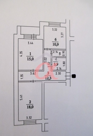 
   Продам 2-комнатную, 62.1 м², Юрия Двужильного ул, 36

. Фото 15.