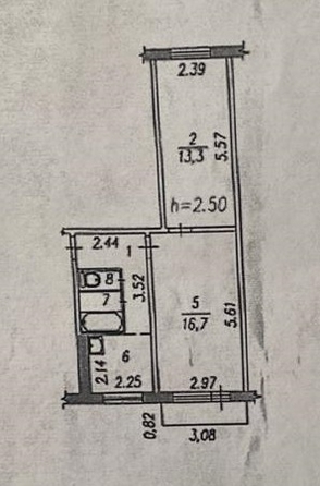 
   Продам 2-комнатную, 43.1 м², Транспортная  ул, 59

. Фото 18.