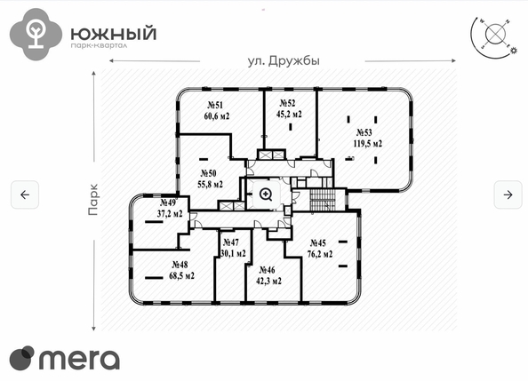 
   Продам 3-комнатную, 68.5 м², Южный, дом Ю-17

. Фото 5.