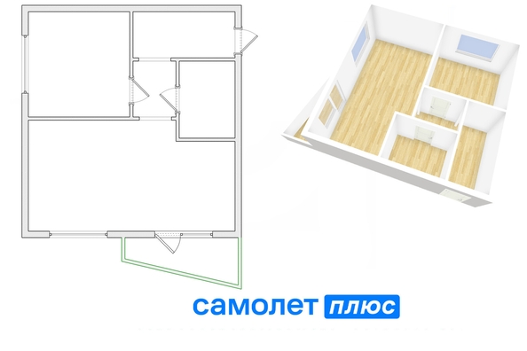 
   Продам 2-комнатную, 41.9 м², Притомский пр-кт, 15к1

. Фото 2.