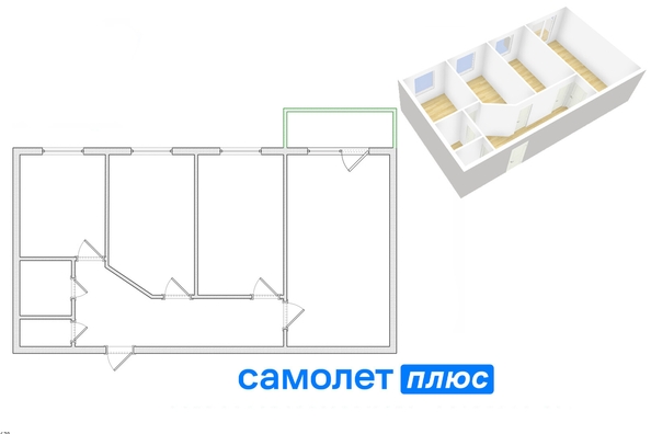 
  Продается 3-комн. квартира, 58.5 м², Шахтеров пр-кт, д. 25Б
. Фото 15.