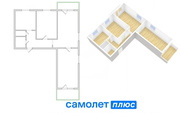 
   Продам 3-комнатную, 68 м², Ленина пр-кт, 118А

. Фото 2.